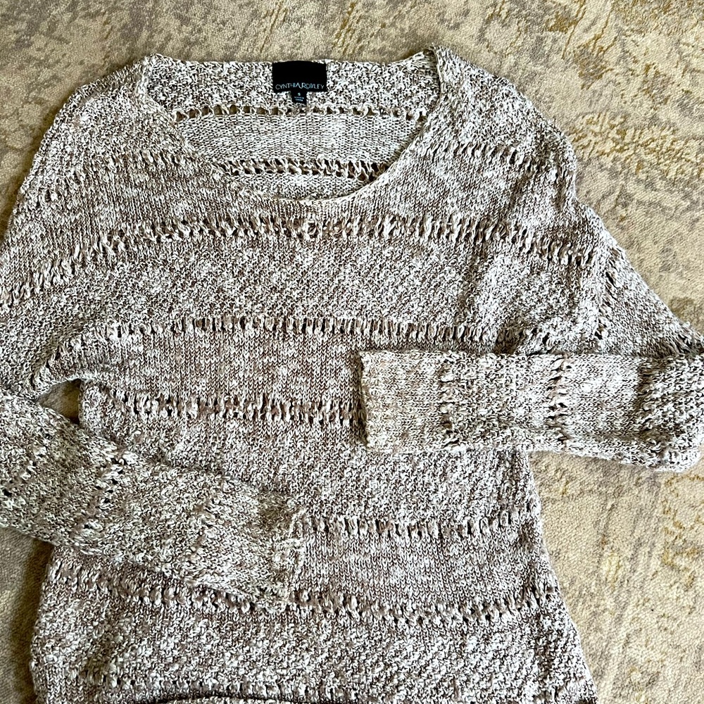 Cynthia Rowley layering crochet sweater